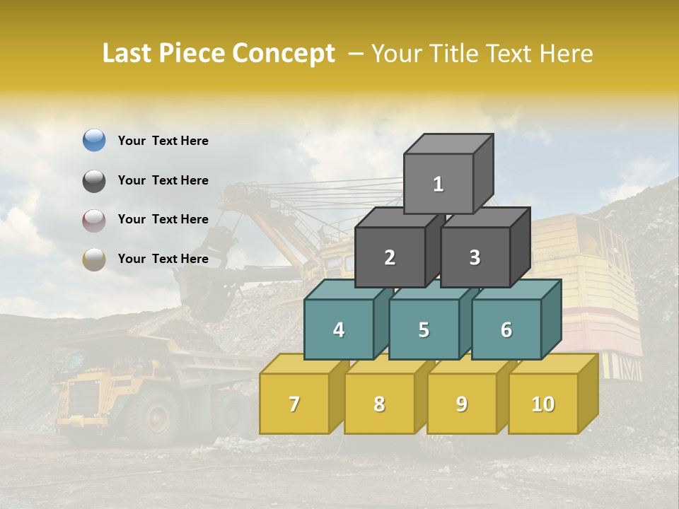 Mine Dig Image PowerPoint Template
