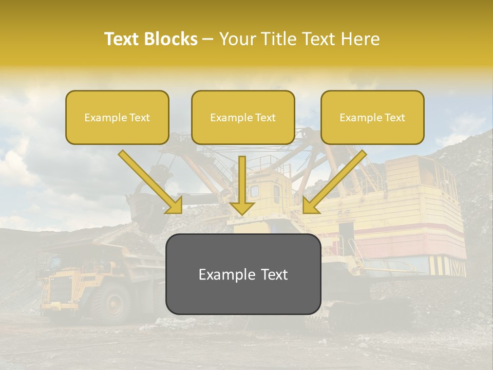 Mine Dig Image PowerPoint Template