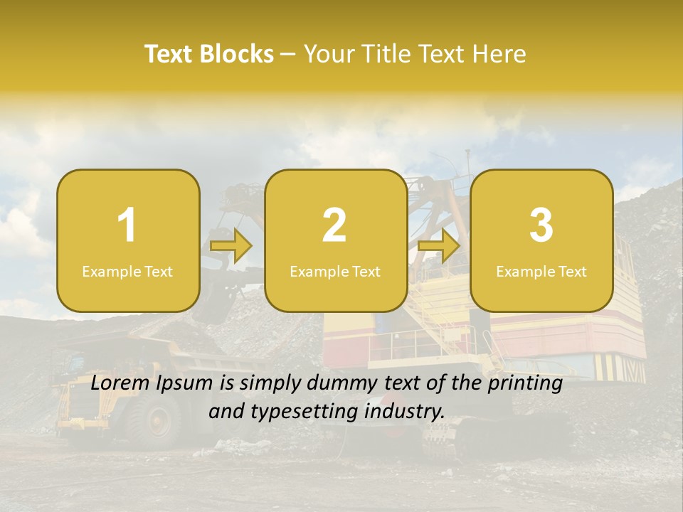 Mine Dig Image PowerPoint Template