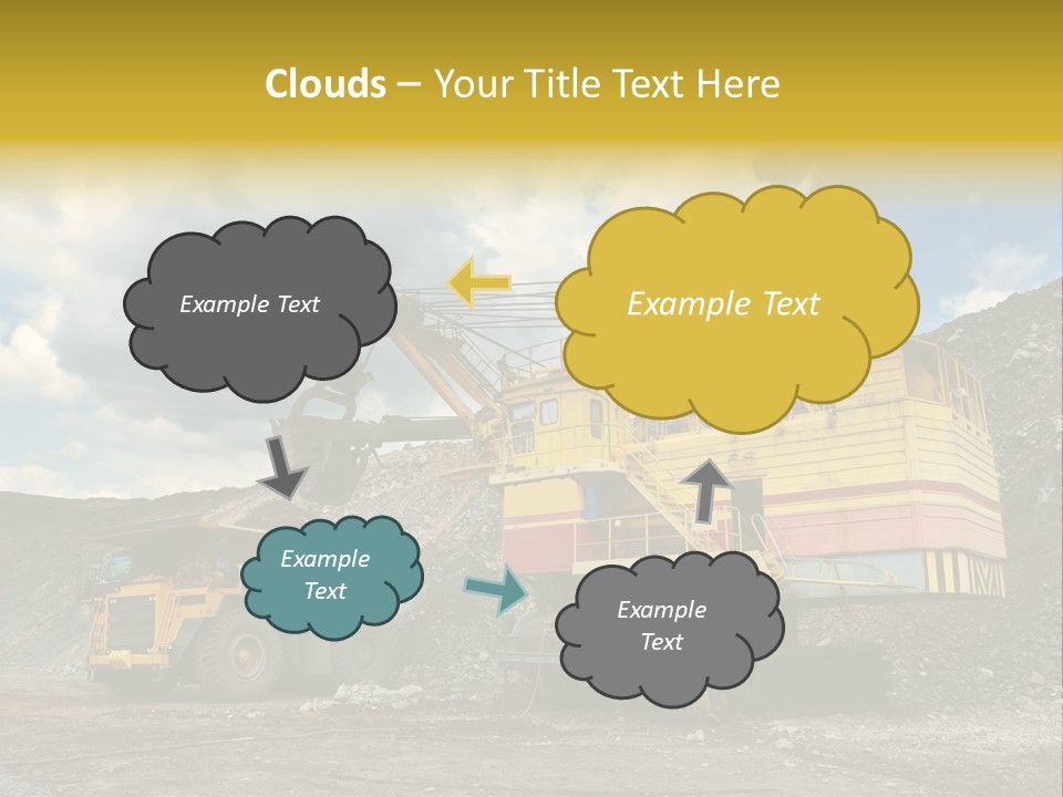 Mine Dig Image PowerPoint Template