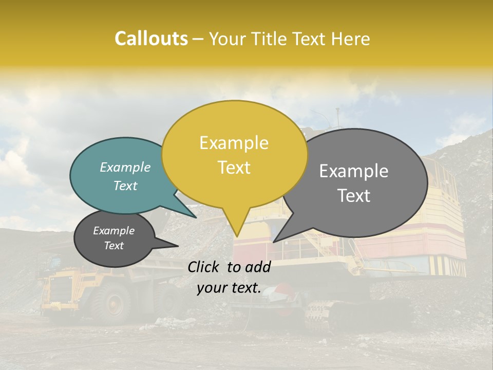 Mine Dig Image PowerPoint Template