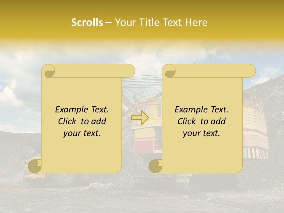 Mine Dig Image PowerPoint Template