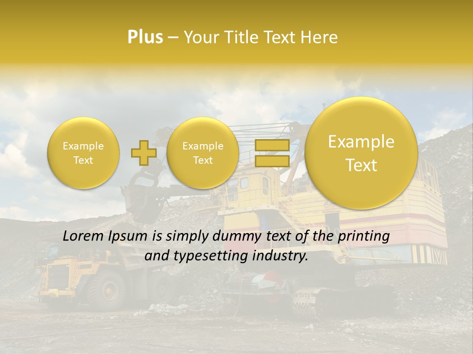 Mine Dig Image PowerPoint Template