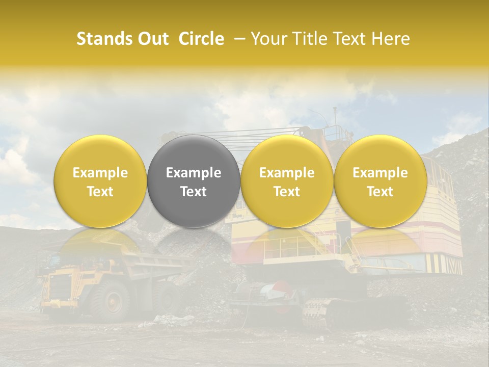 Mine Dig Image PowerPoint Template