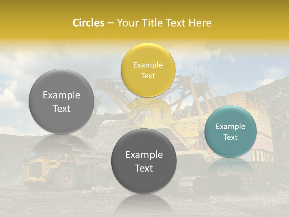 Mine Dig Image PowerPoint Template