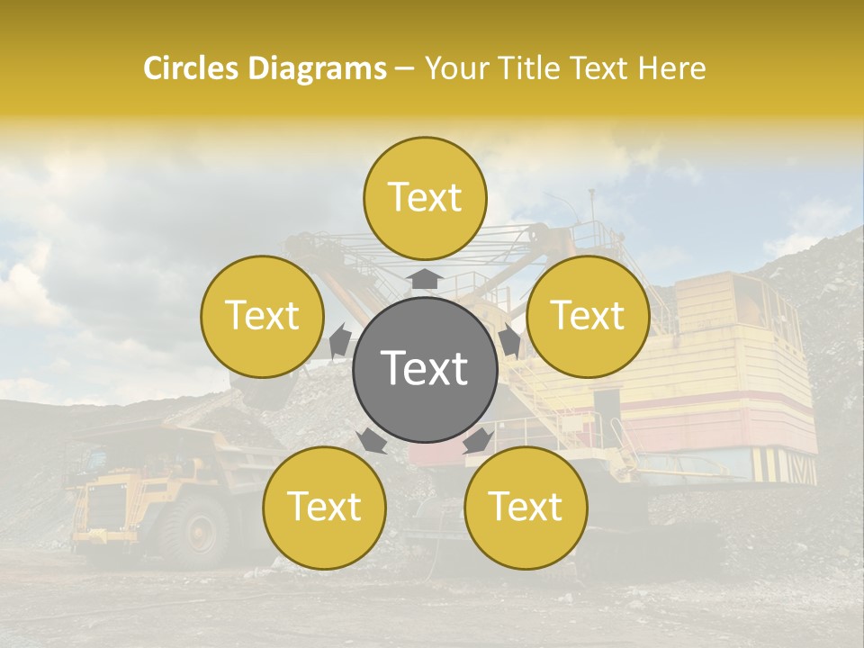 Mine Dig Image PowerPoint Template