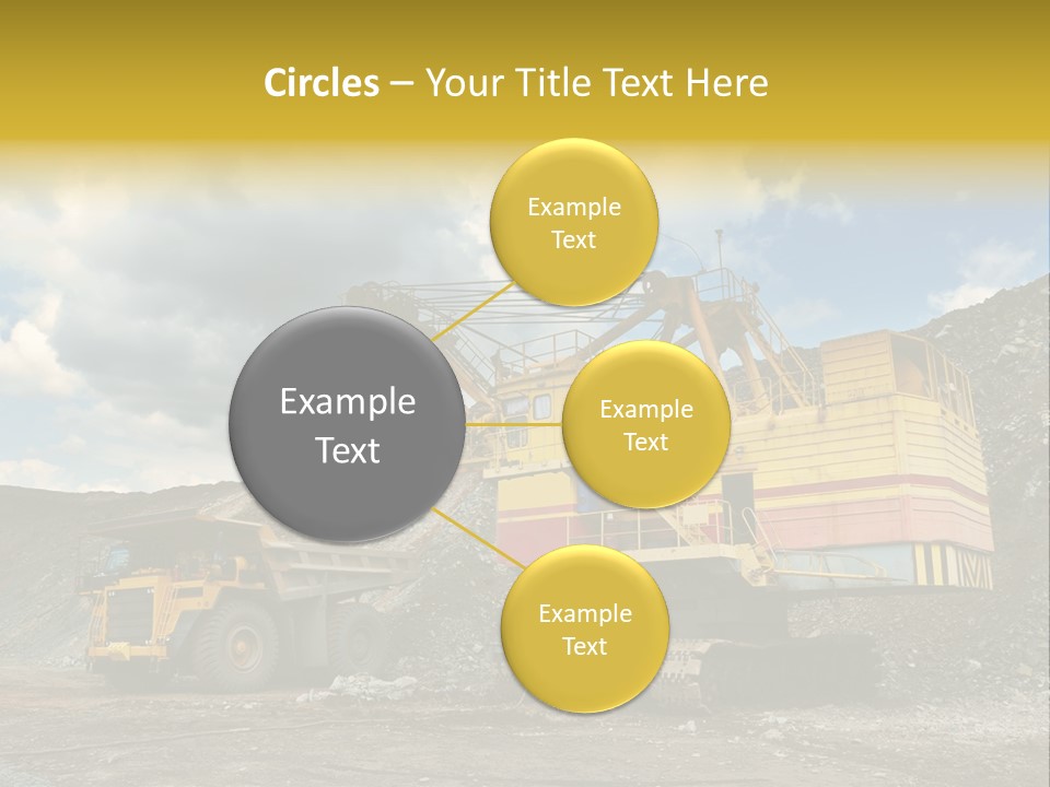 Mine Dig Image PowerPoint Template