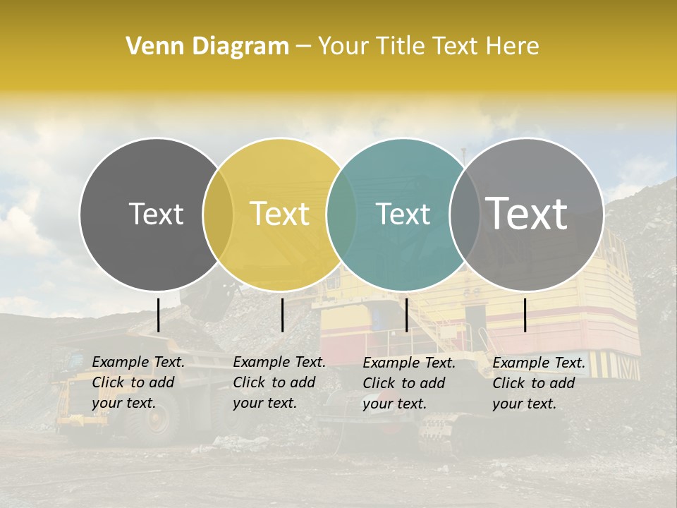 Mine Dig Image PowerPoint Template