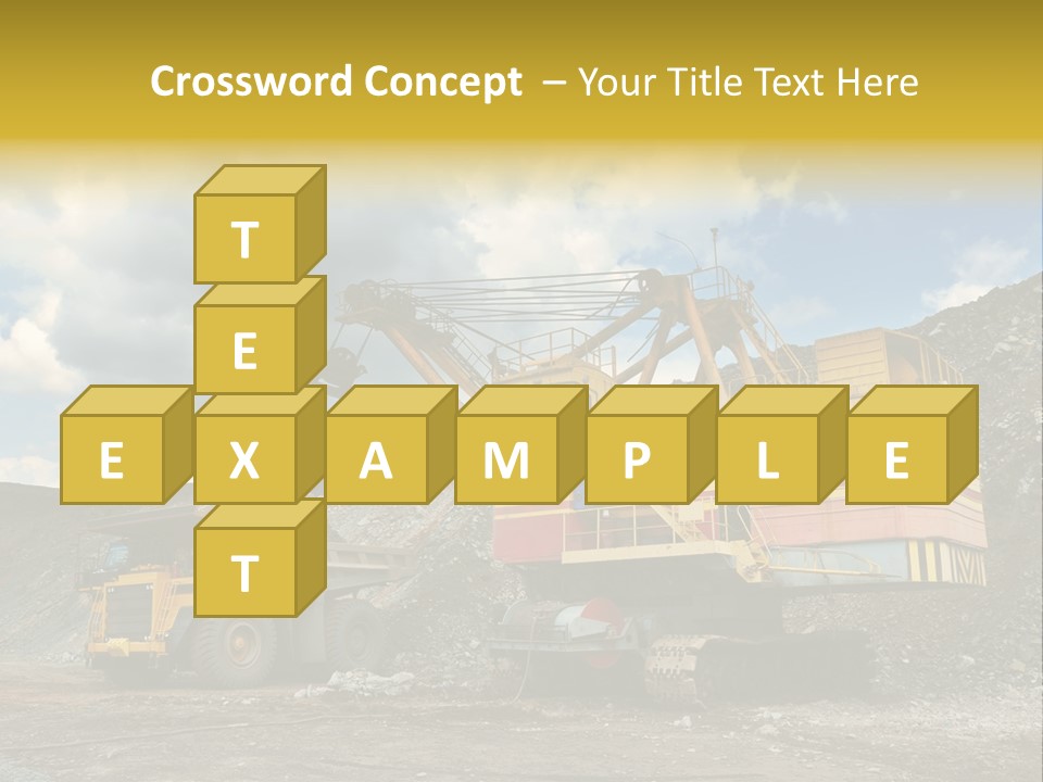 Mine Dig Image PowerPoint Template