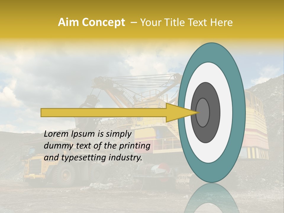 Mine Dig Image PowerPoint Template