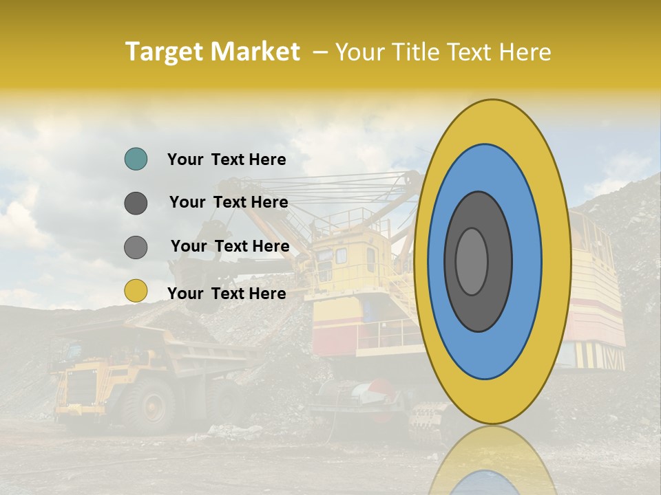 Mine Dig Image PowerPoint Template