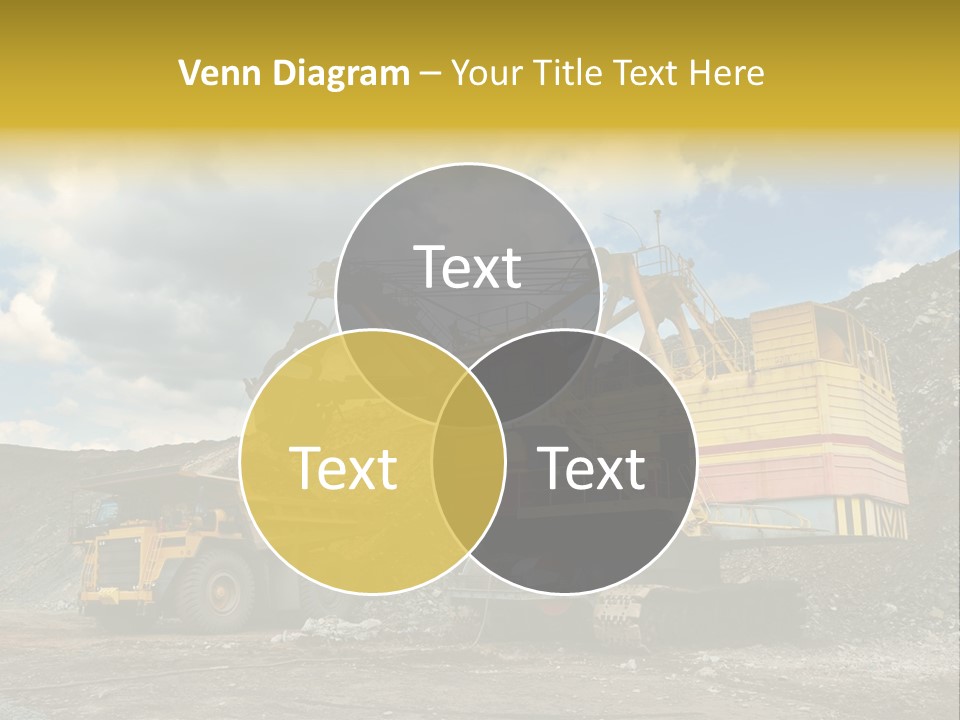 Mine Dig Image PowerPoint Template