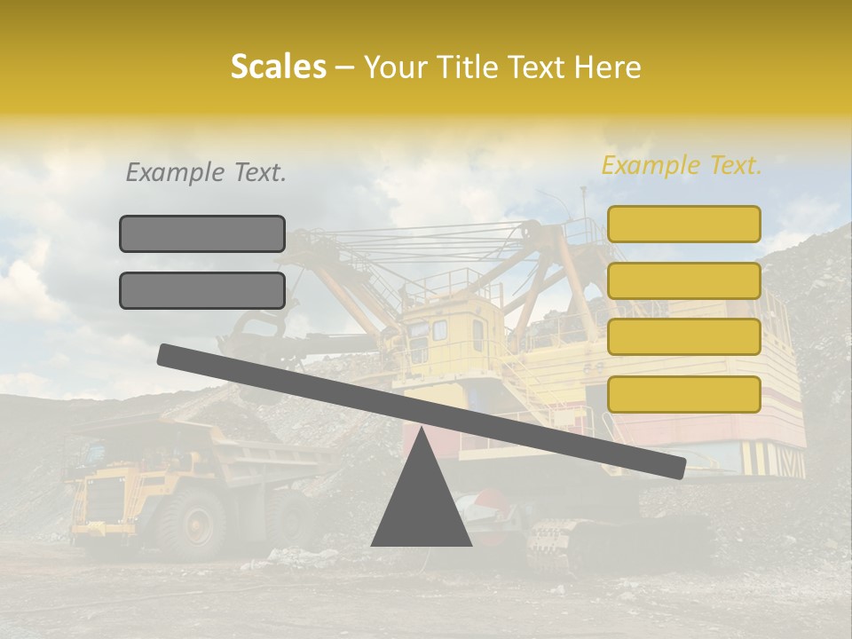 Mine Dig Image PowerPoint Template