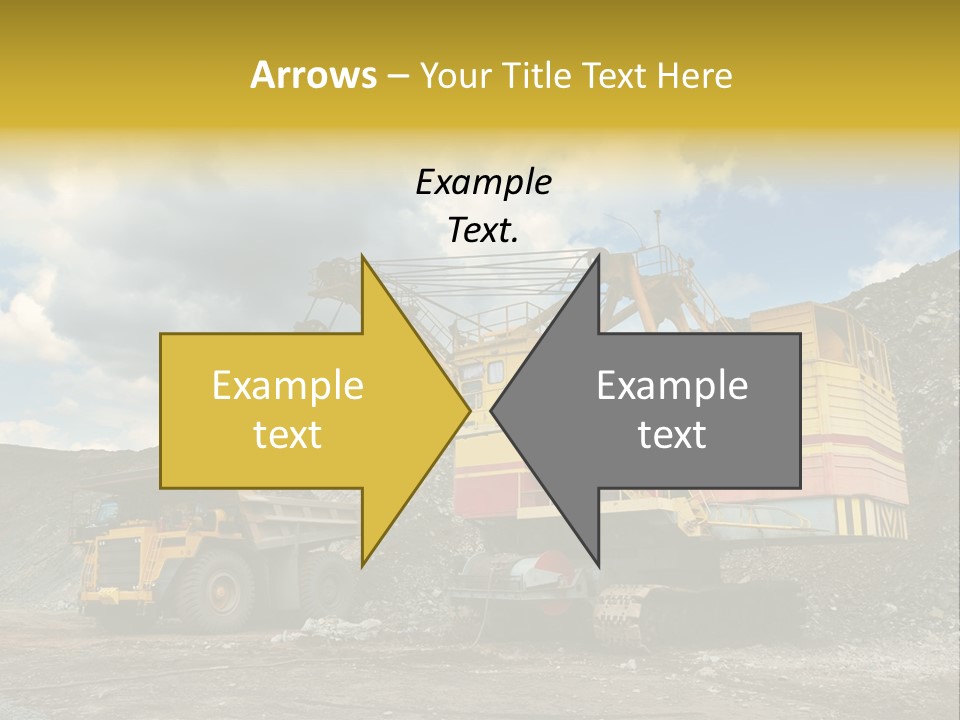 Mine Dig Image PowerPoint Template