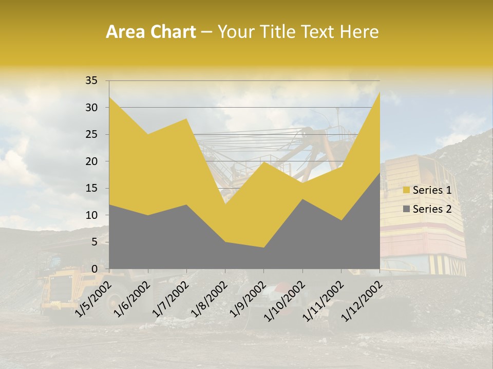 Mine Dig Image PowerPoint Template