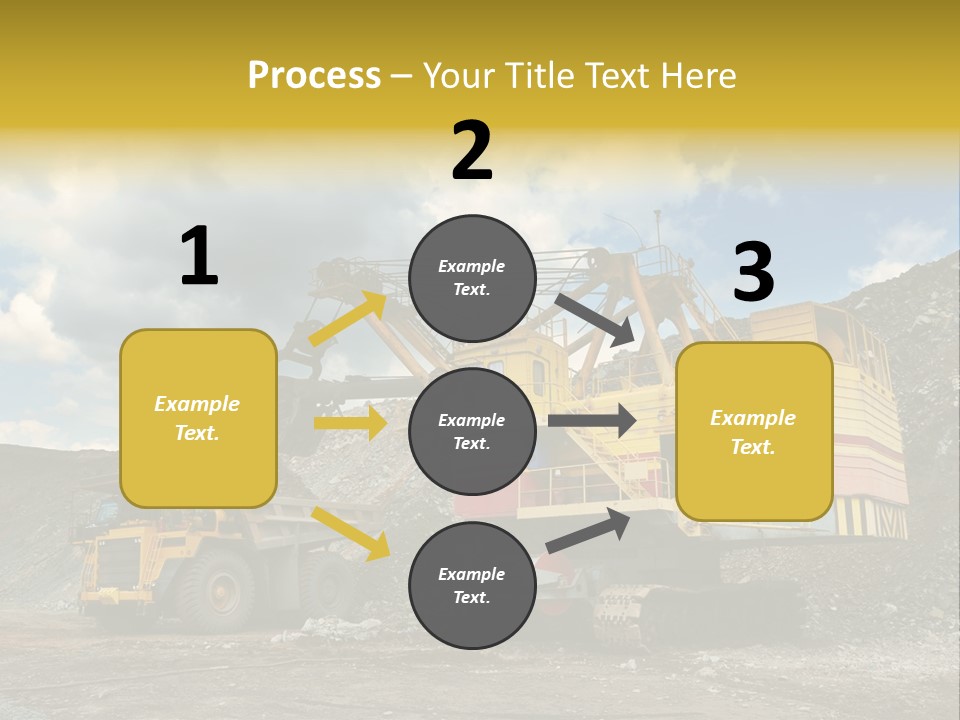 Mine Dig Image PowerPoint Template