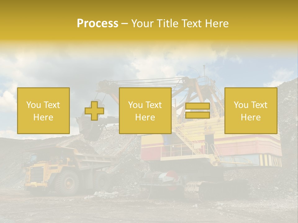Mine Dig Image PowerPoint Template
