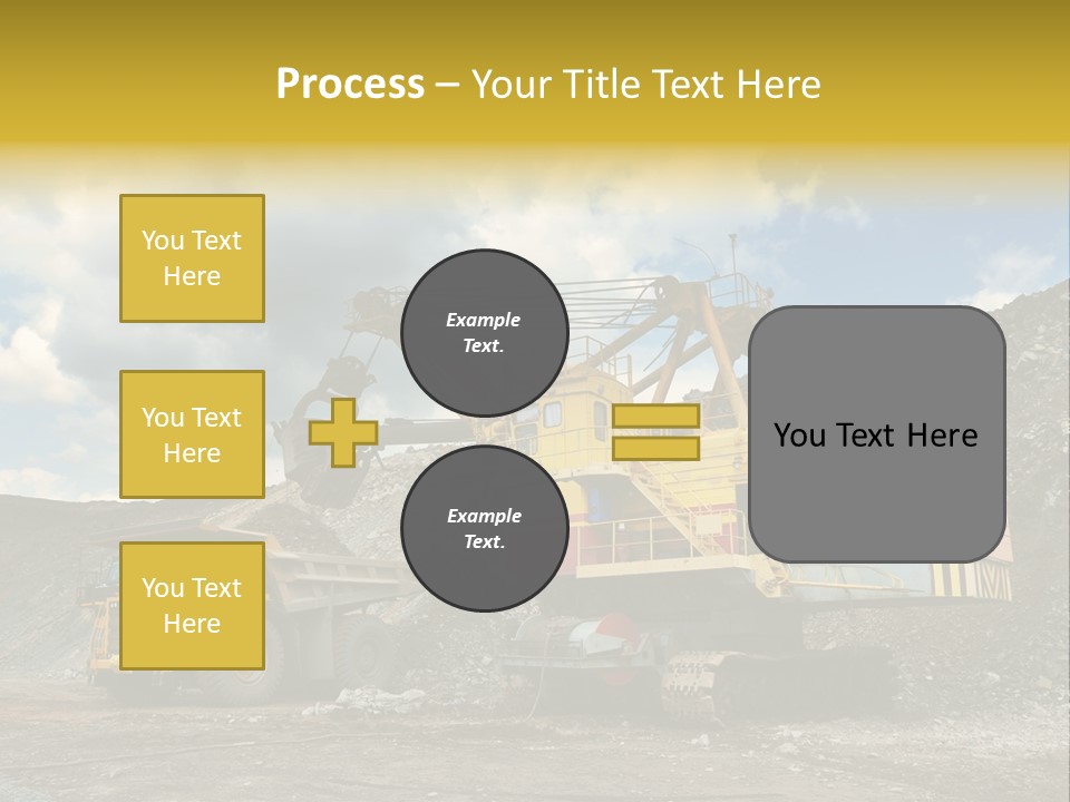 Mine Dig Image PowerPoint Template