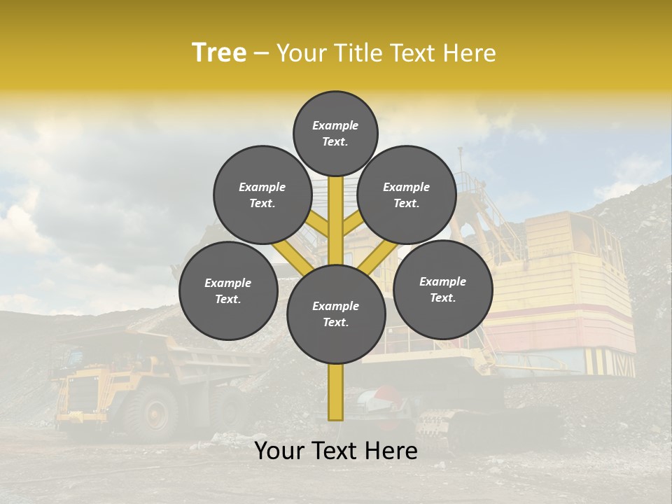 Mine Dig Image PowerPoint Template