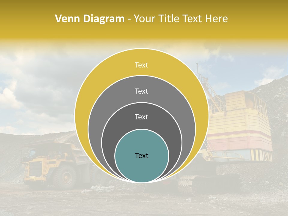 Mine Dig Image PowerPoint Template