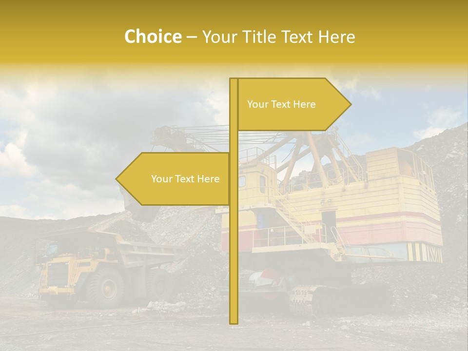 Mine Dig Image PowerPoint Template