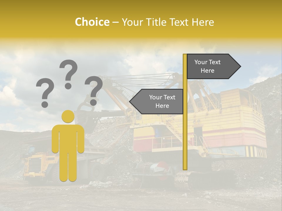 Mine Dig Image PowerPoint Template