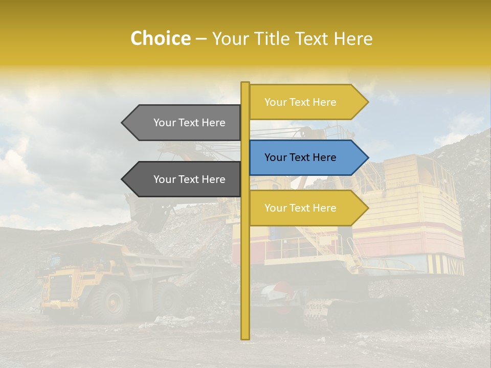 Mine Dig Image PowerPoint Template