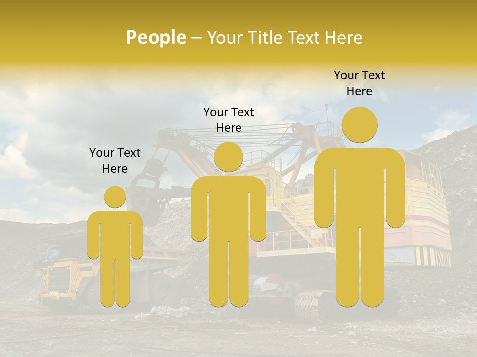 Mine Dig Image PowerPoint Template