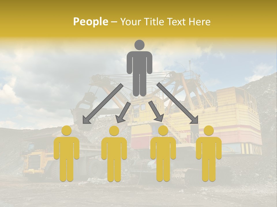 Mine Dig Image PowerPoint Template
