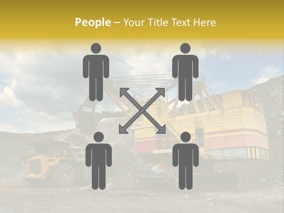 Mine Dig Image PowerPoint Template