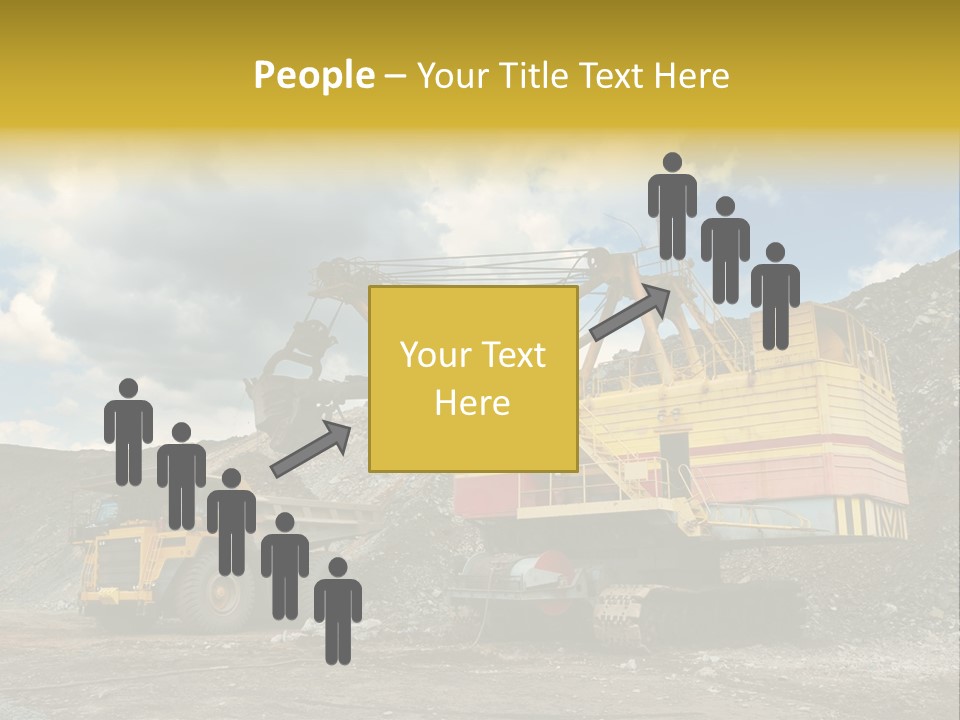 Mine Dig Image PowerPoint Template