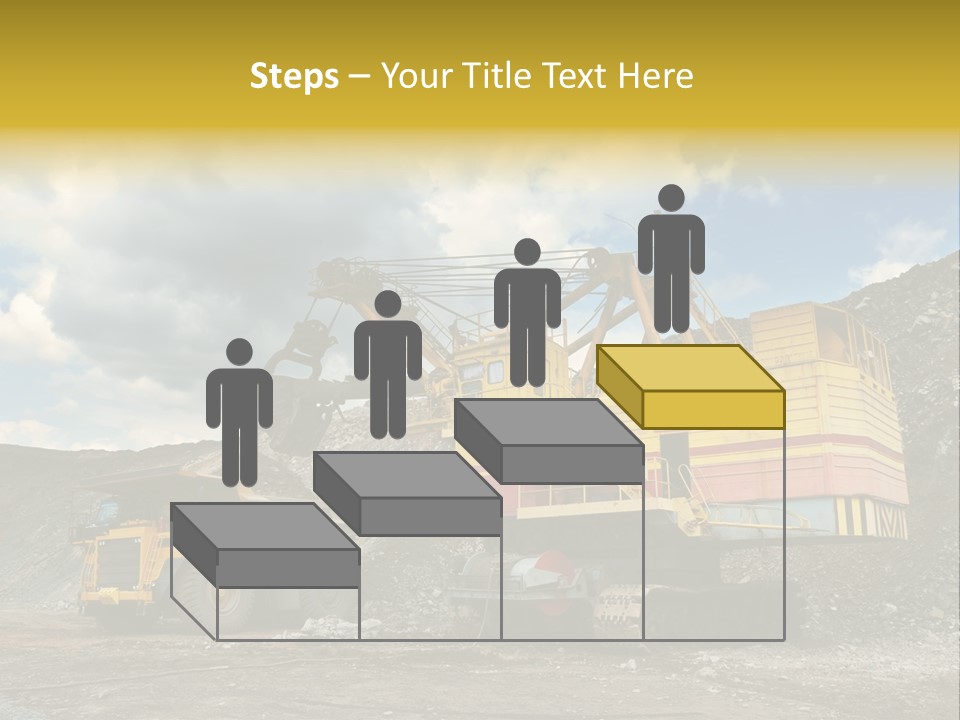 Mine Dig Image PowerPoint Template