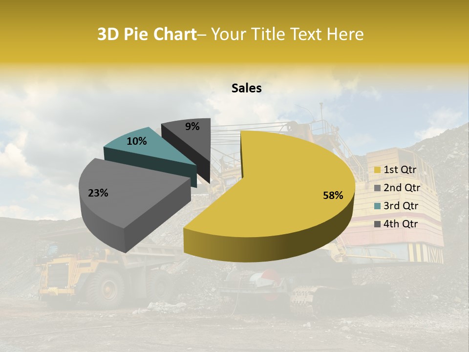 Mine Dig Image PowerPoint Template