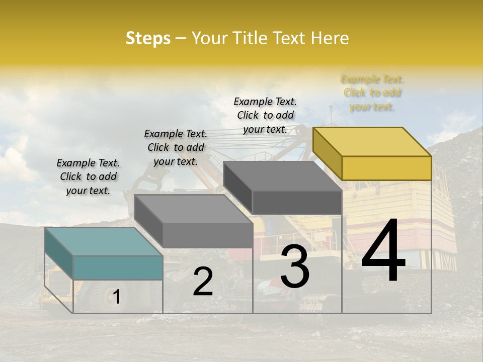 Mine Dig Image PowerPoint Template