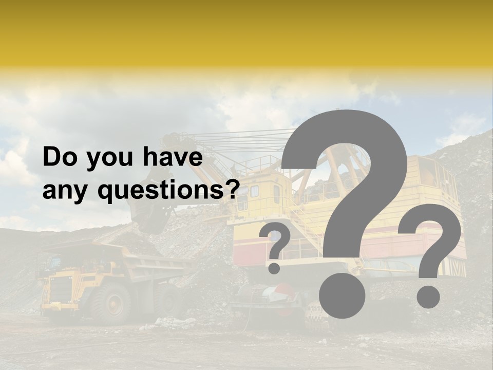 Mine Dig Image PowerPoint Template