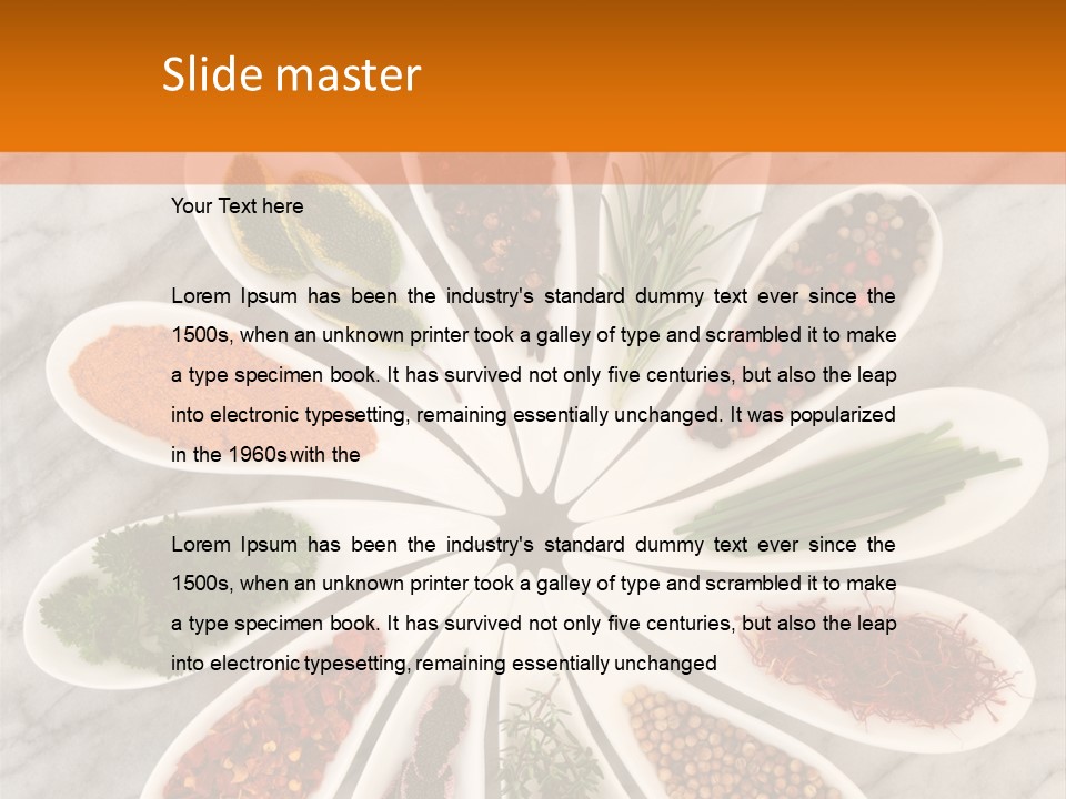 Marble Turmeric Large PowerPoint Template