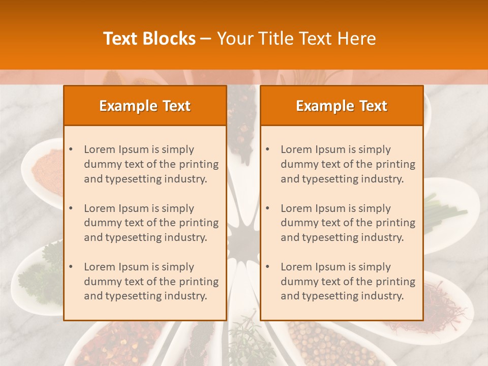 Marble Turmeric Large PowerPoint Template