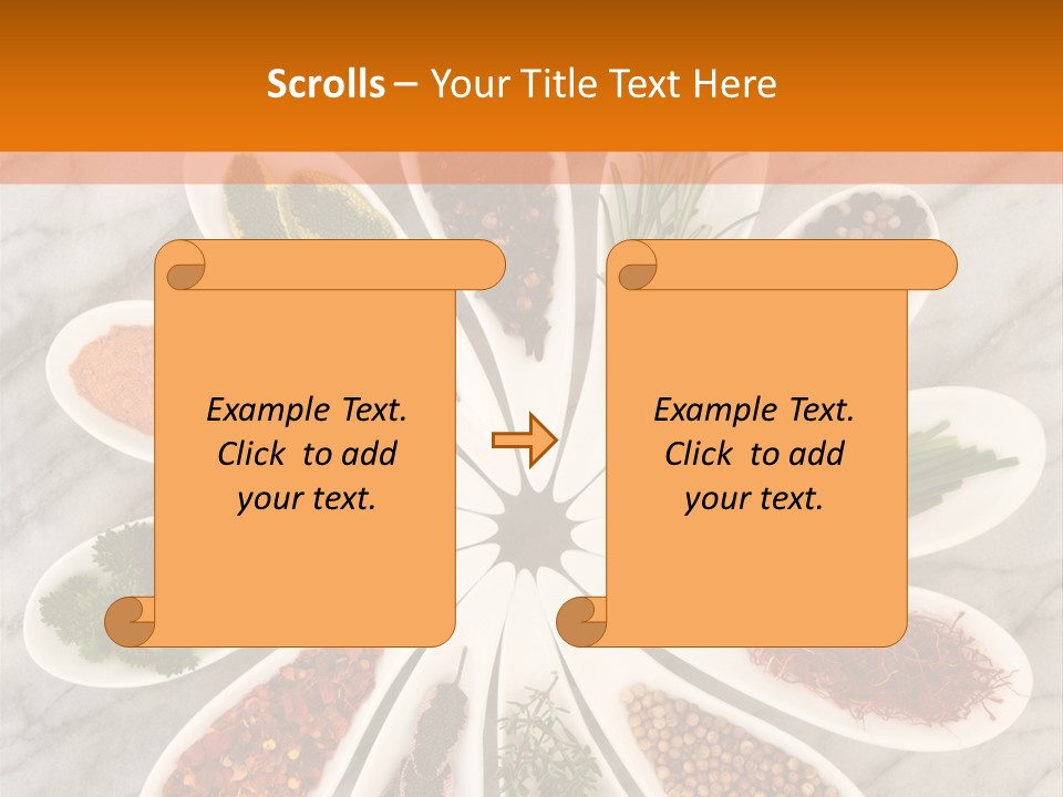Marble Turmeric Large PowerPoint Template