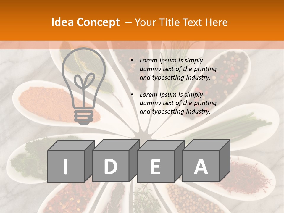 Marble Turmeric Large PowerPoint Template