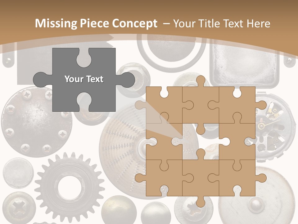 Rust Disc Cogwheel PowerPoint Template
