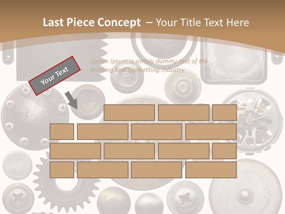 Rust Disc Cogwheel PowerPoint Template