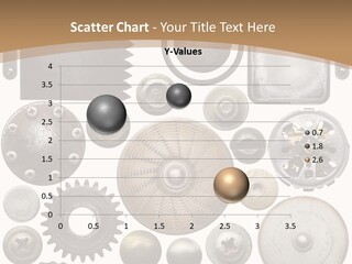 Rust Disc Cogwheel PowerPoint Template