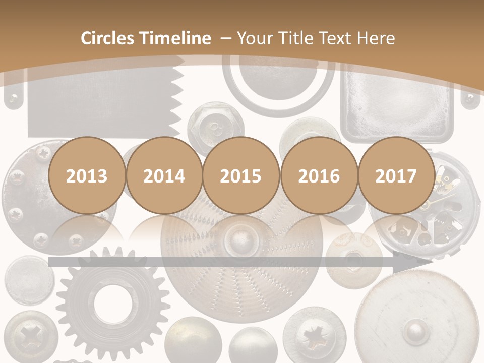 Rust Disc Cogwheel PowerPoint Template
