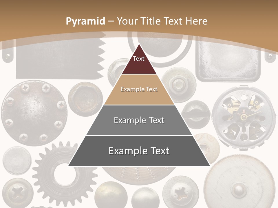 Rust Disc Cogwheel PowerPoint Template