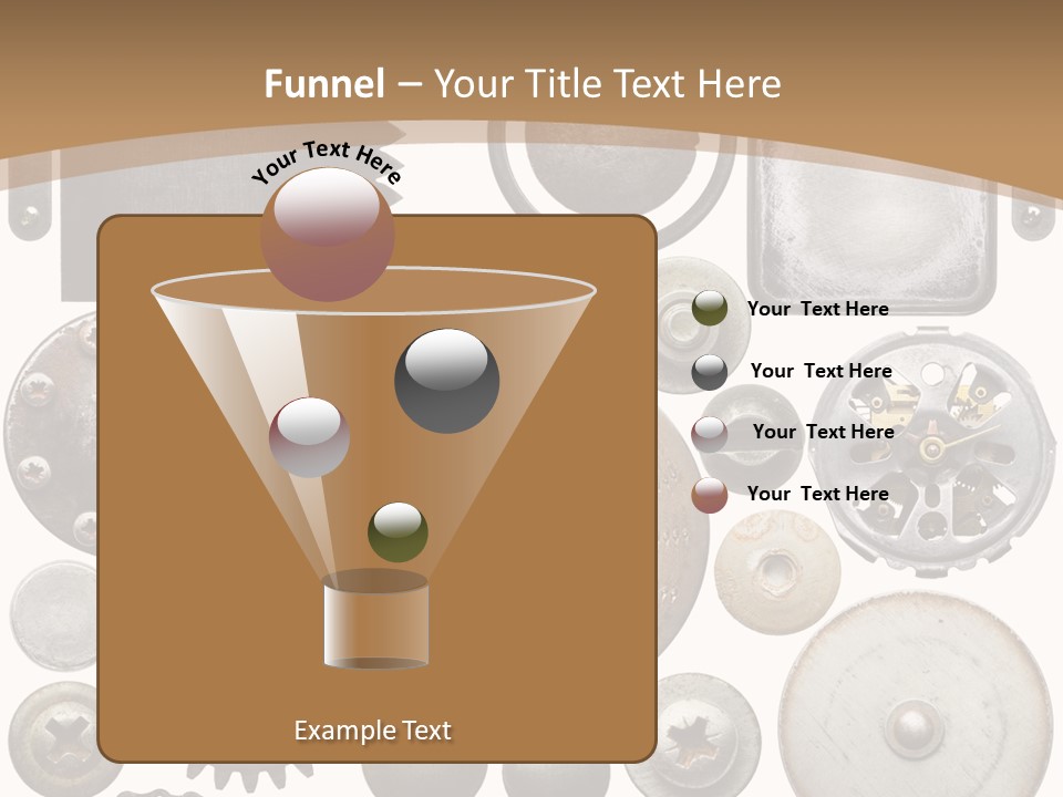 Rust Disc Cogwheel PowerPoint Template