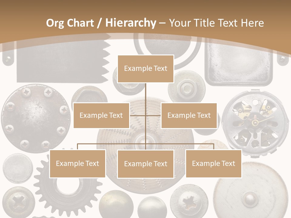 Rust Disc Cogwheel PowerPoint Template