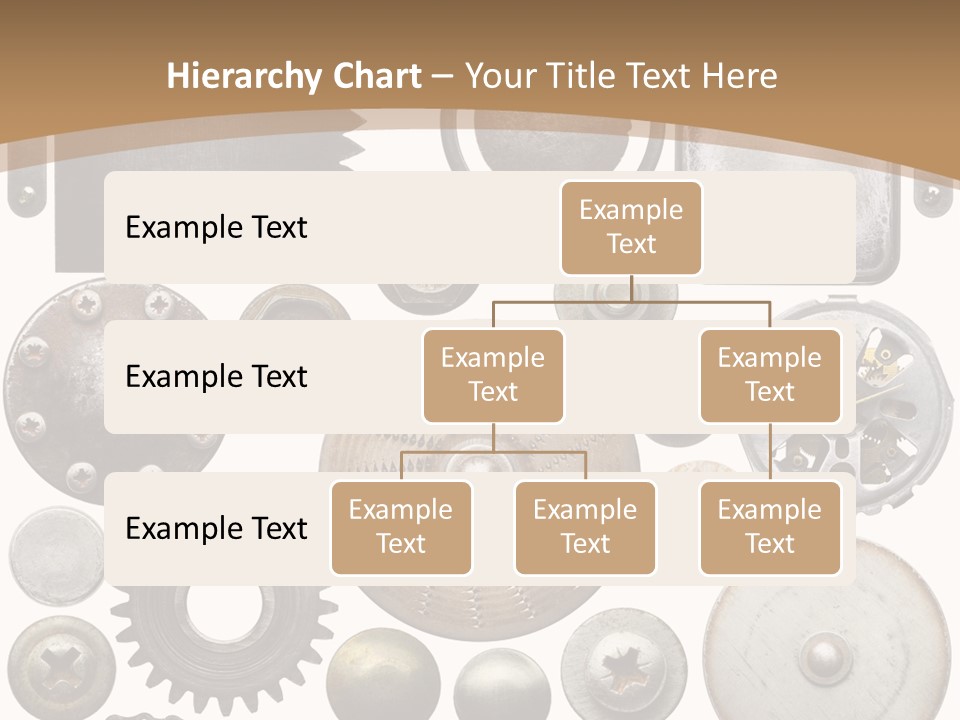 Rust Disc Cogwheel PowerPoint Template