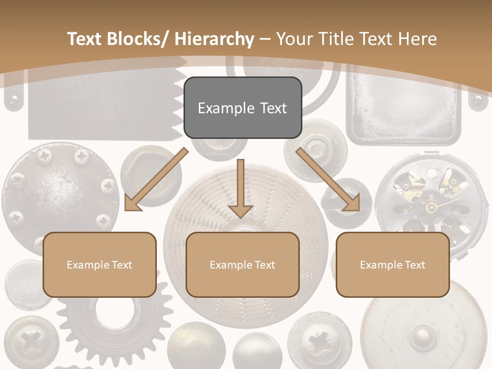 Rust Disc Cogwheel PowerPoint Template