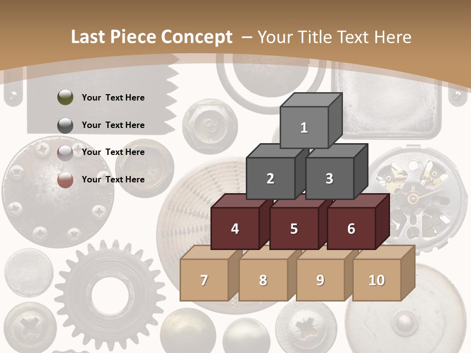 Rust Disc Cogwheel PowerPoint Template