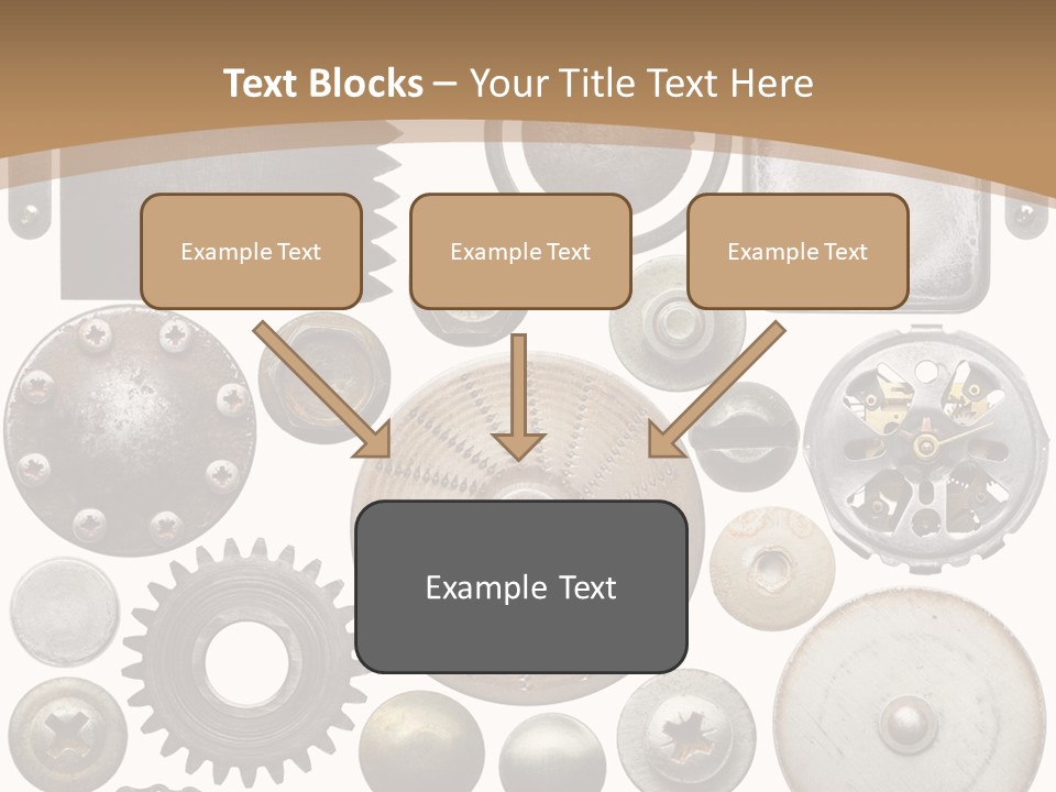 Rust Disc Cogwheel PowerPoint Template